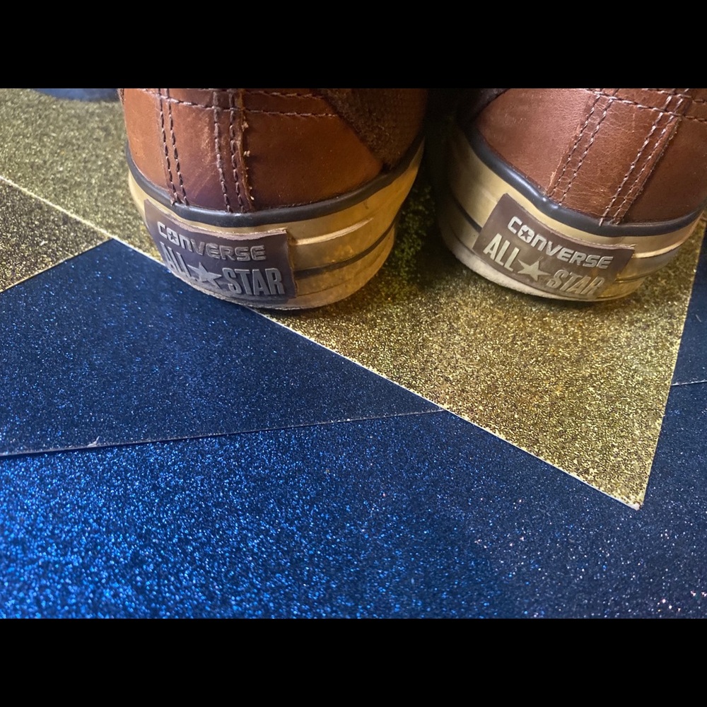 CONVERSE LTHR VTG WARM COGNAC Sneakers FLAWED RARE - Picture 10 of 16